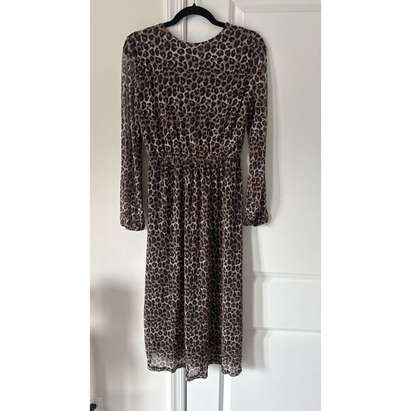 SINSAY Animal Print Long sleeve Midi dress - Size XS - Picture 5 of 7